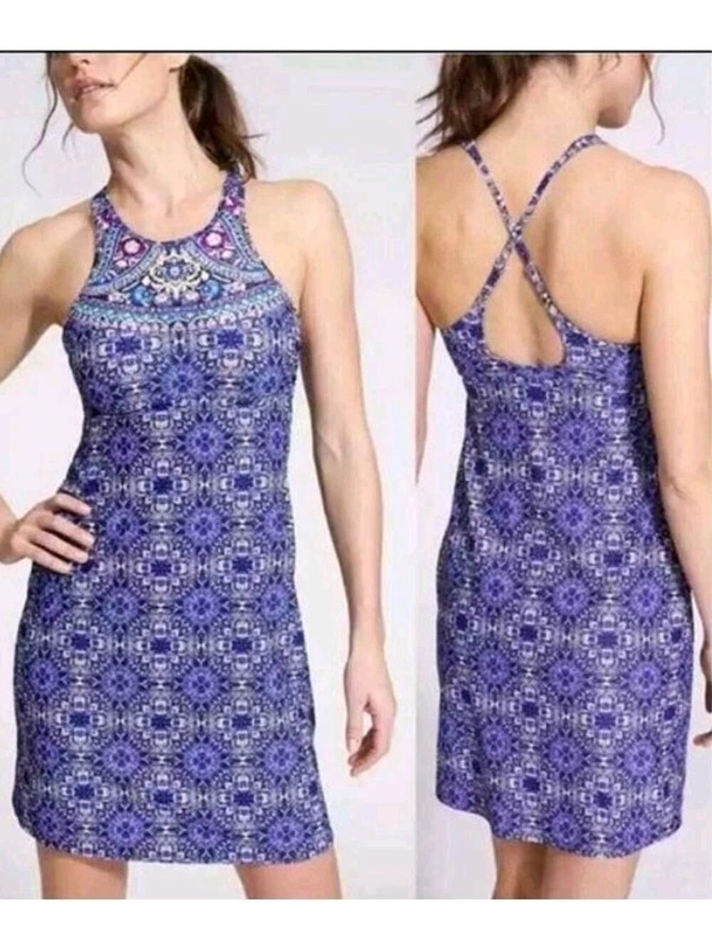 Athleta Athleisure Dress Millifiori Built In Bra 32 B C